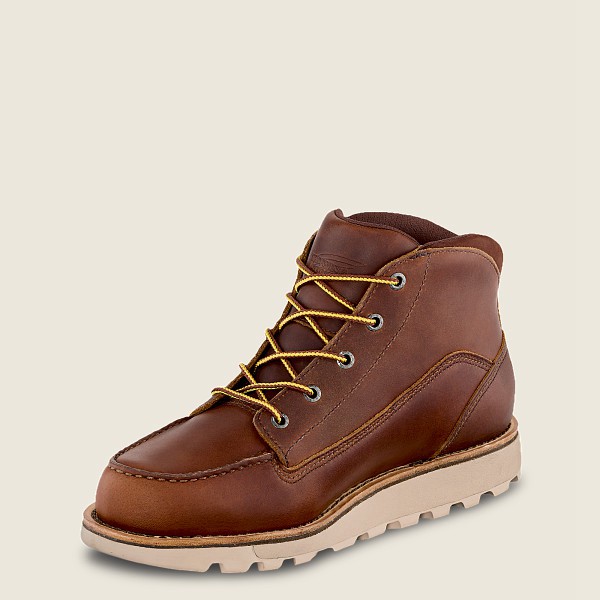 Red Wing Work Boots Traction Tred Lite - Waterproof Soft Toe Chukka - Brown - Mens PGO179650